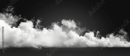 An overlay effect shows a white smoke cloud on a transparent background. A realistic border with fog appears. The smoky mist has a vaporous effect that could be a condensation or a weather photo