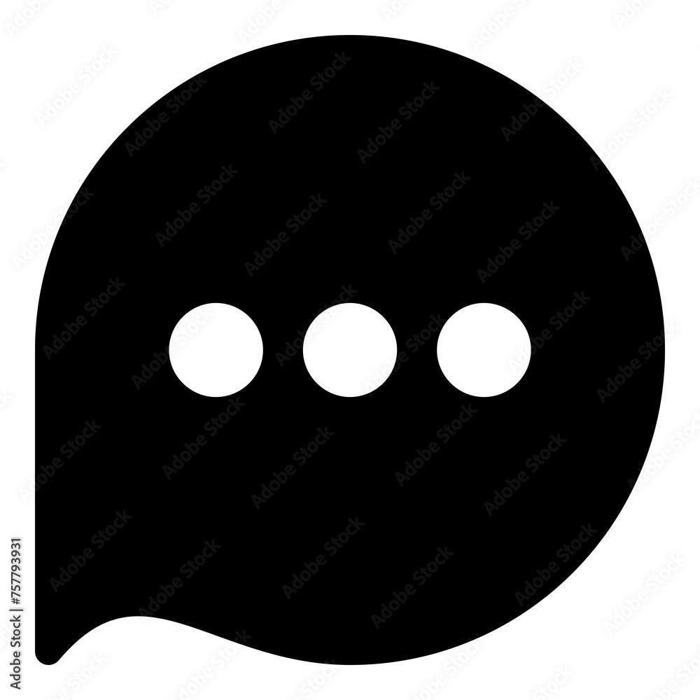 Fototapeta premium Message icon for chat, support and communication