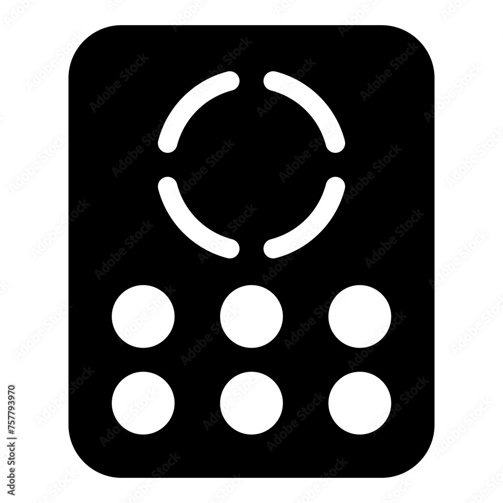 Remote control icon for media controller Remote control icon for media controller