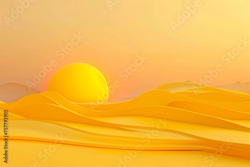 picture of the yellow sun global warming concept
