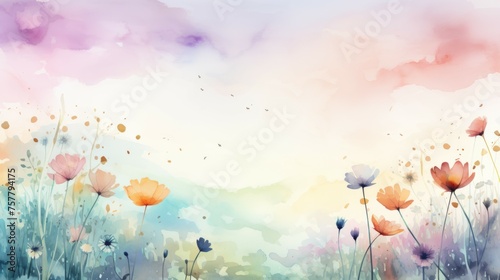 Watercolor Dreamscape: Abstract Floral Artistry