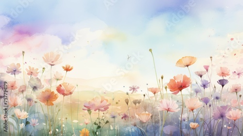 Watercolor Dreamscape: Abstract Floral Artistry