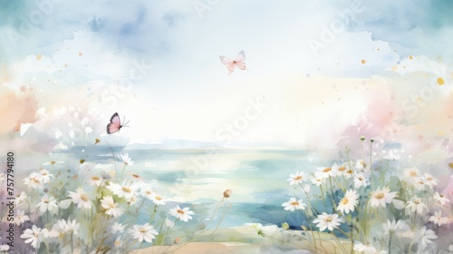 Watercolor Dreamscape  Abstract Floral Artistry