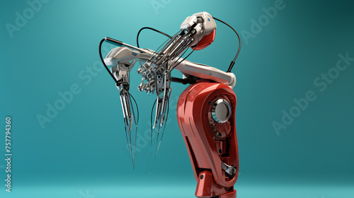 Robotic assisted bariatric surgeries solid color background