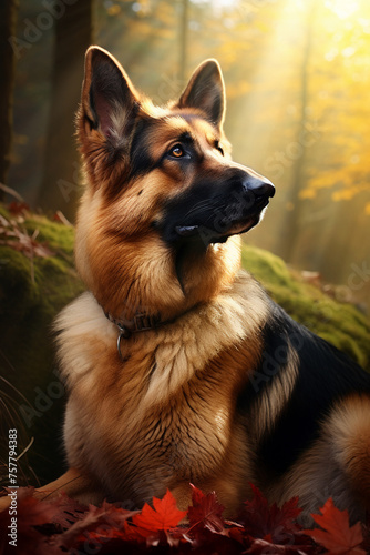 German Shepherd dogphotograph realistic photo