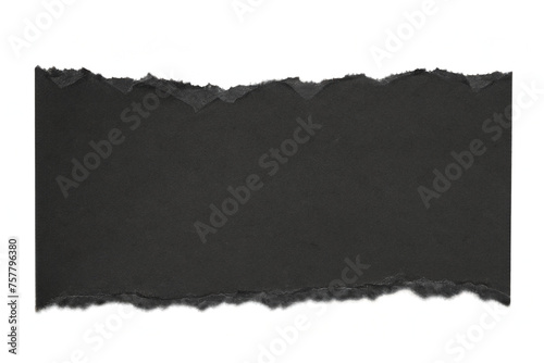 Black paper with torn edges texture for using as text box