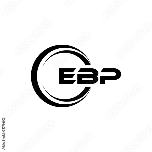 EBP letter logo design in illustration. Vector logo, calligraphy designs for logo, Poster, Invitation, etc. photo