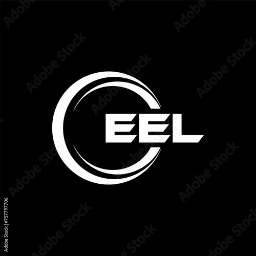 EEL letter logo design in illustration. Vector logo  calligraphy designs for logo  Poster  Invitation  etc.