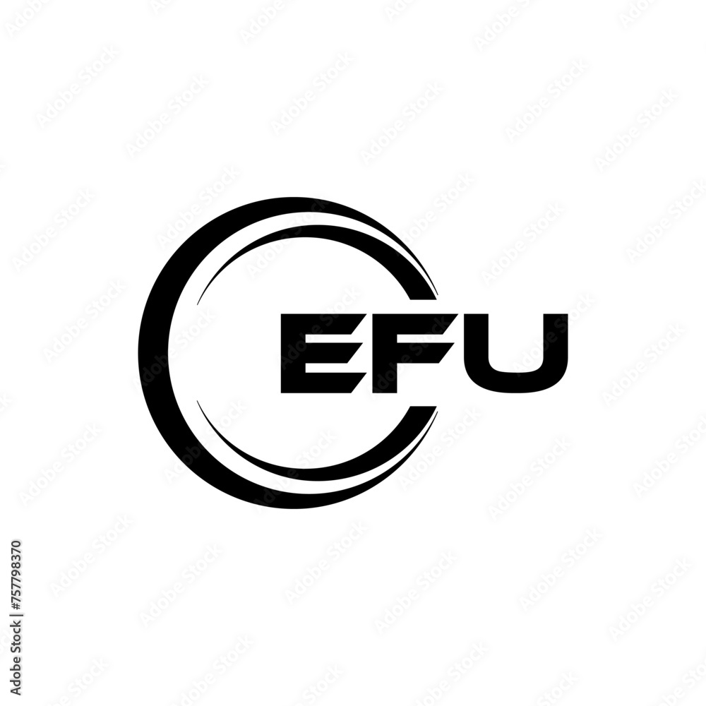 EFU letter logo design in illustration. Vector logo, calligraphy designs for logo, Poster, Invitation, etc. EFU letter logo design in illustration. Vector logo, calligraphy designs for logo, Poster, Invitation, etc.