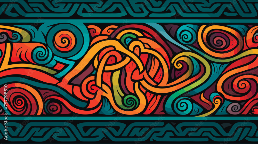 Fototapeta premium Abstract beautiful colored vector celtic knot patterns. Seamless celtic knot pattern background