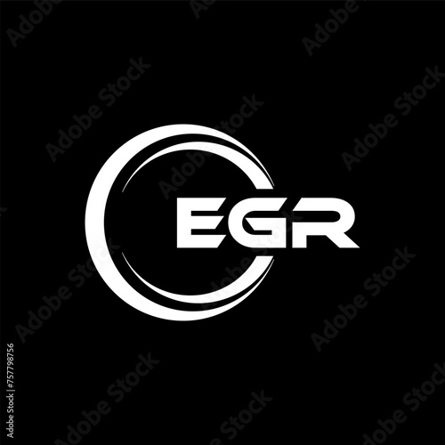 EGR letter logo design in illustration. Vector logo, calligraphy designs for logo, Poster, Invitation, etc. photo