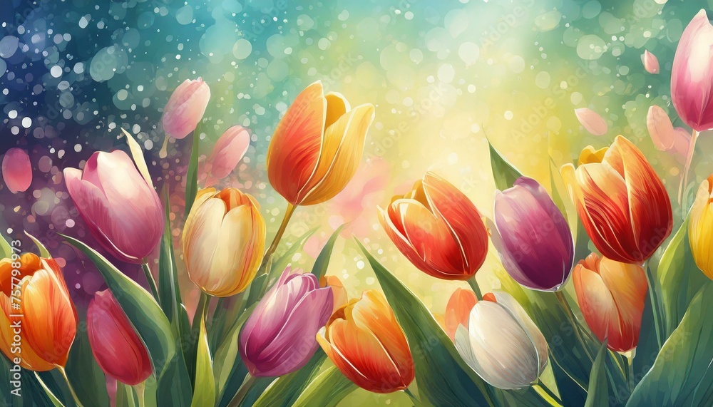 Spring background. Vibrant colors