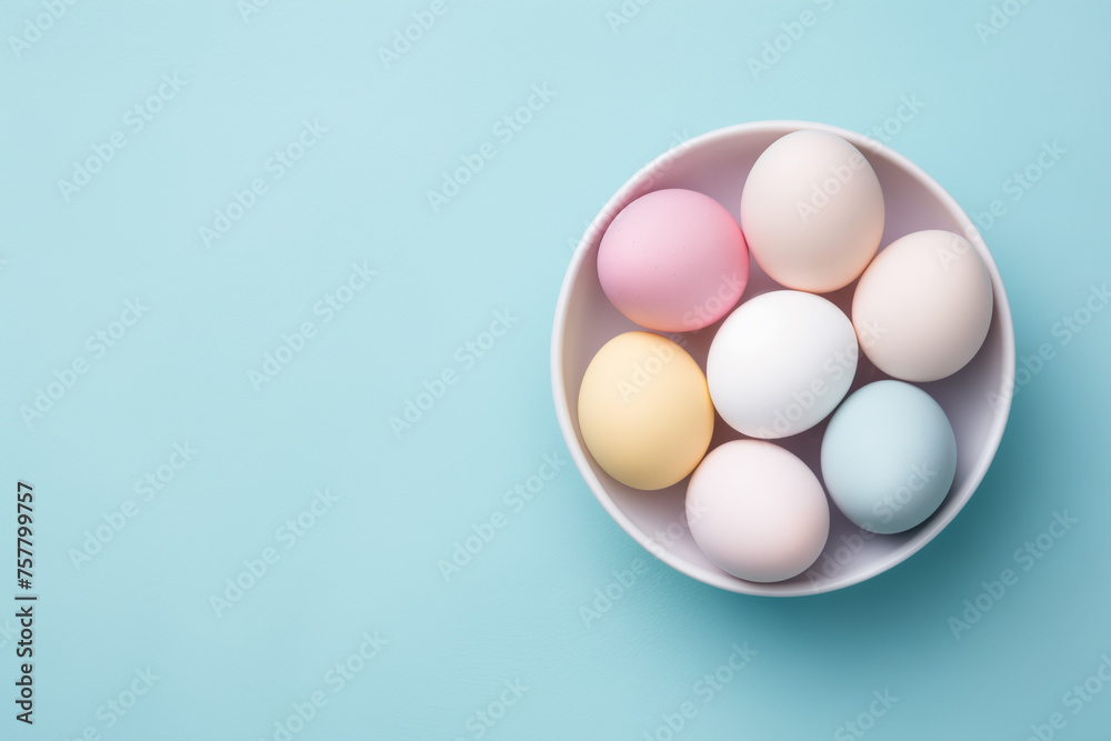 Colorful easter eggs isolated on background.