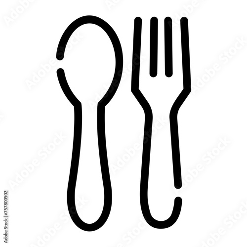 cutlery Line Icon photo