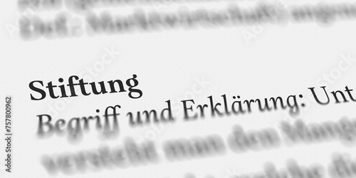 Das Wort Stiftung im Buch erklärt