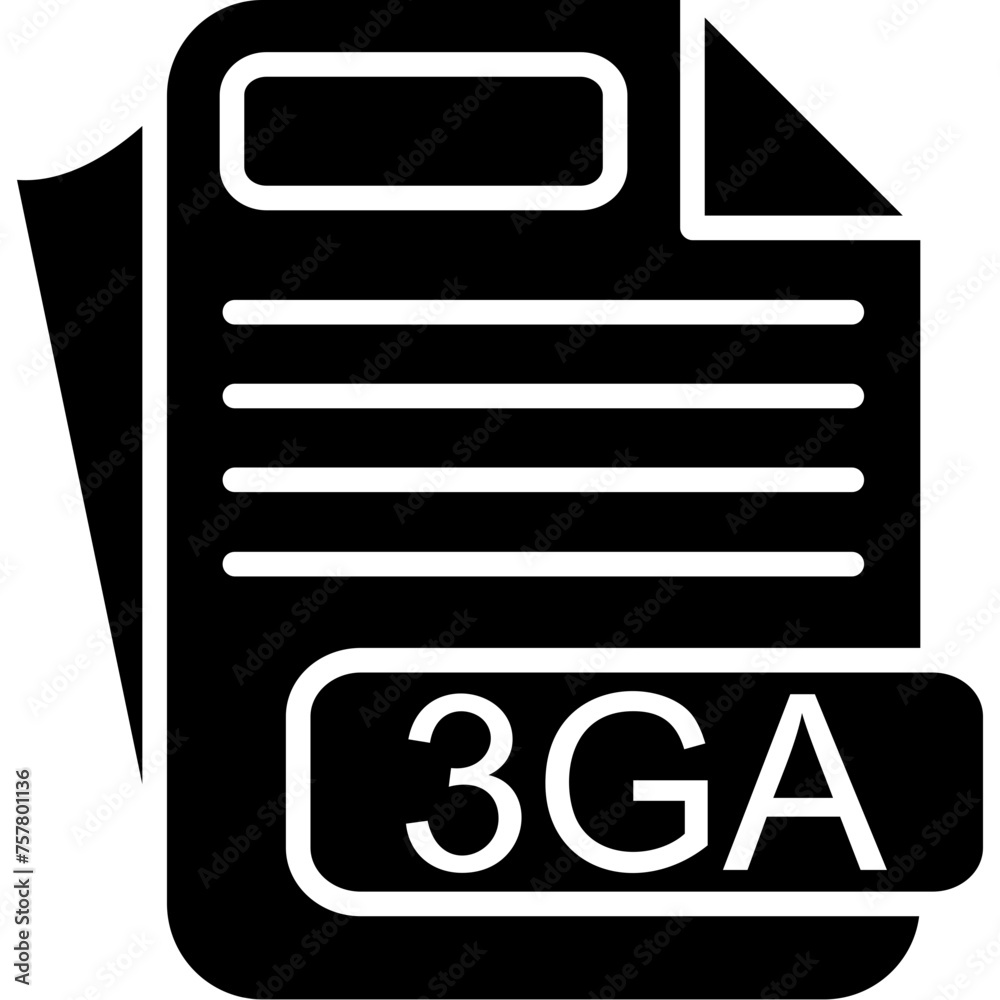 3GA File Format Icon 3GA File Format Icon