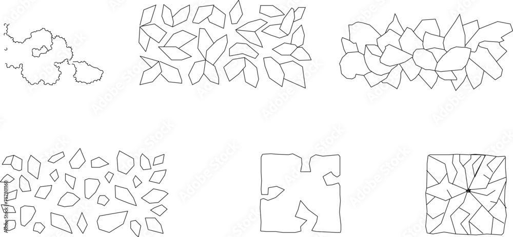 Tree Shade For Indesign Adobe Illustrator Artwork Vector sketch illustration of a collection of ...