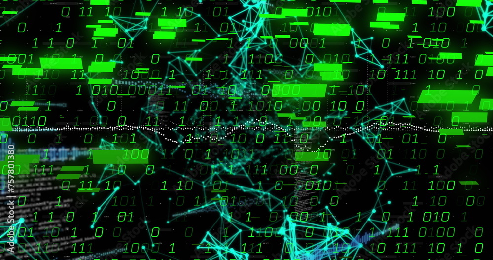 Image of data processing over shapes Image of data processing over shapes