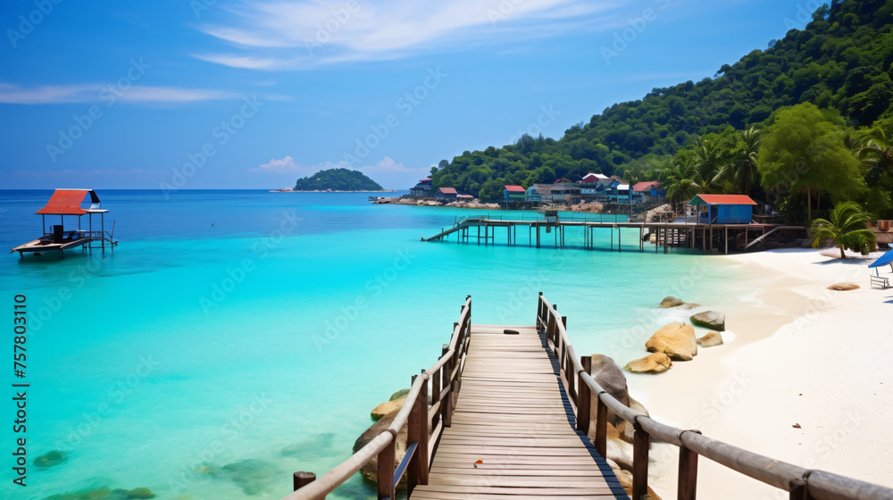 Serene view on the seaside of Perhentian Kecil Island
