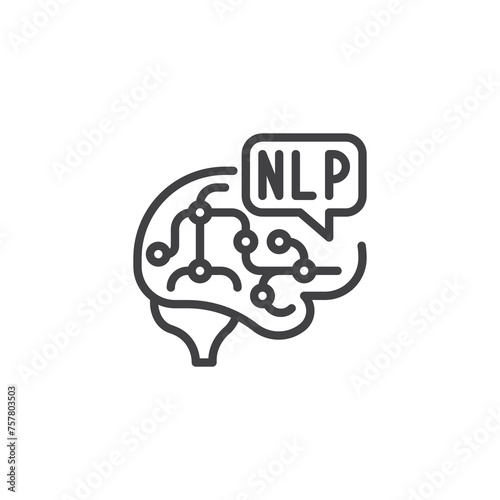 Natural Language Processing line icon