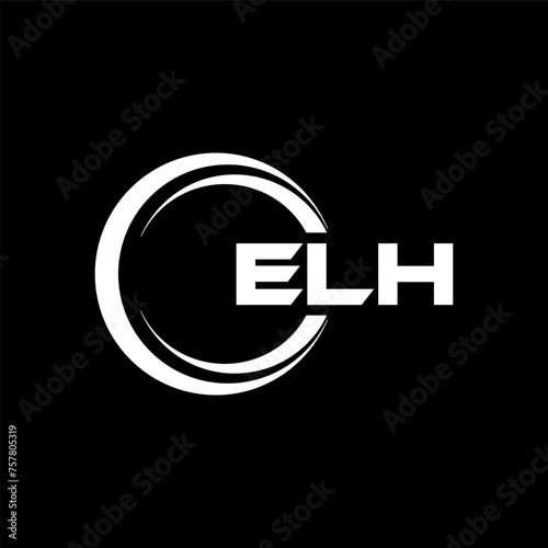 ELH Letter Logo Design, Inspiration for a Unique Identity. Modern Elegance and Creative Design. Watermark Your Success with the Striking this Logo. photo