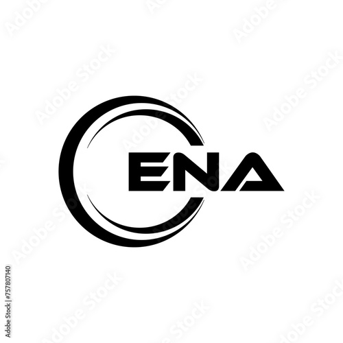 ENA letter logo design in illustration. Vector logo, calligraphy designs for logo, Poster, Invitation, etc.