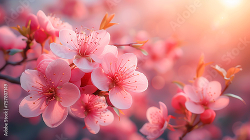 Beautiful flowering Background Blooming Beauty A Colorful Floral with Vibrant Flowers, Generative Ai