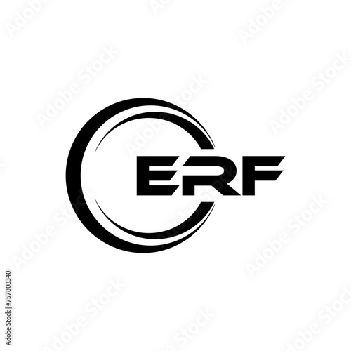 ERF letter logo design in illustration. Vector logo, calligraphy designs for logo, Poster, Invitation, etc. photo