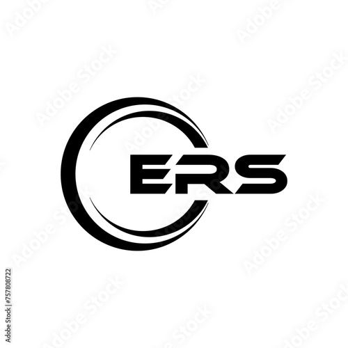 ERS letter logo design in illustration. Vector logo, calligraphy designs for logo, Poster, Invitation, etc.