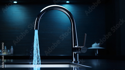 Smart kitchen faucets for touchless control solid color