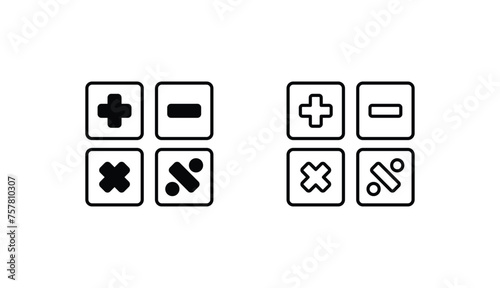 Math icon design with white background stock illustration