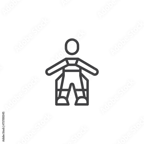 Robotic Exoskeleton line icon