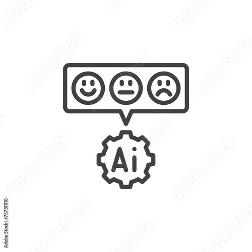 Sentiment Analysis line icon