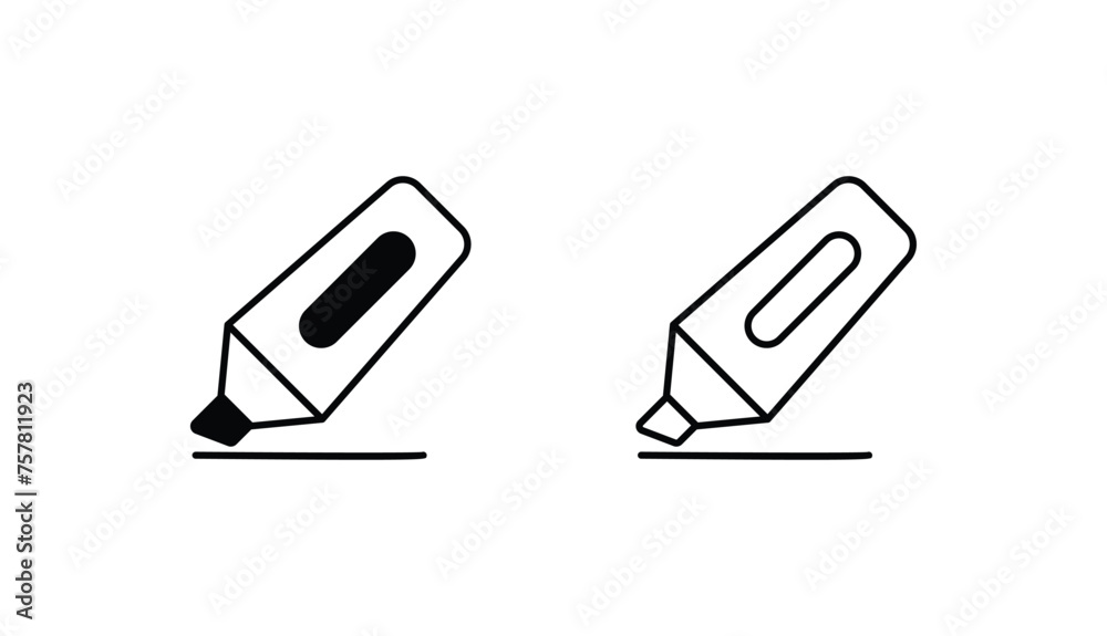 Highlighter icon design with white background stock illustration Highlighter icon design with white background stock illustration