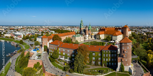 Wawel cathedral and castle in Krakow, Poland