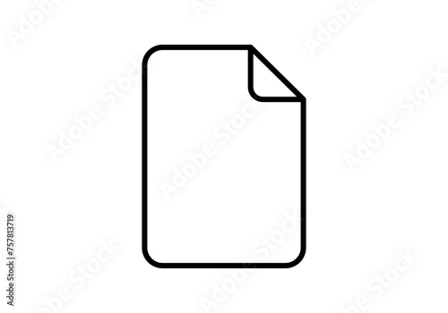 Icono nuevo de documento nuevo en fondo blanco.
