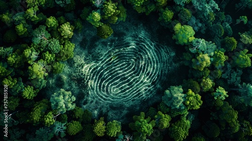 Forest Fingerprint from Above: Deforestation Concept