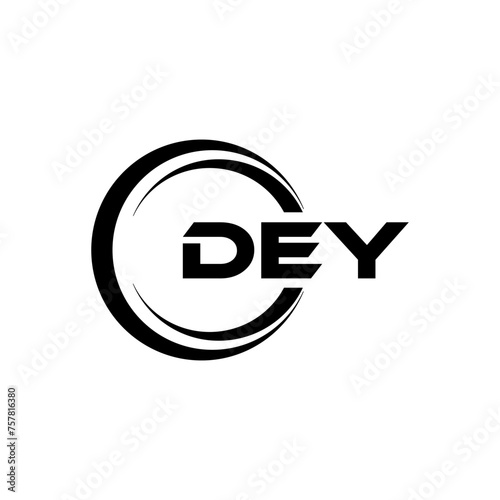 DEY letter logo design in illustration. Vector logo, calligraphy designs for logo, Poster, Invitation, etc.