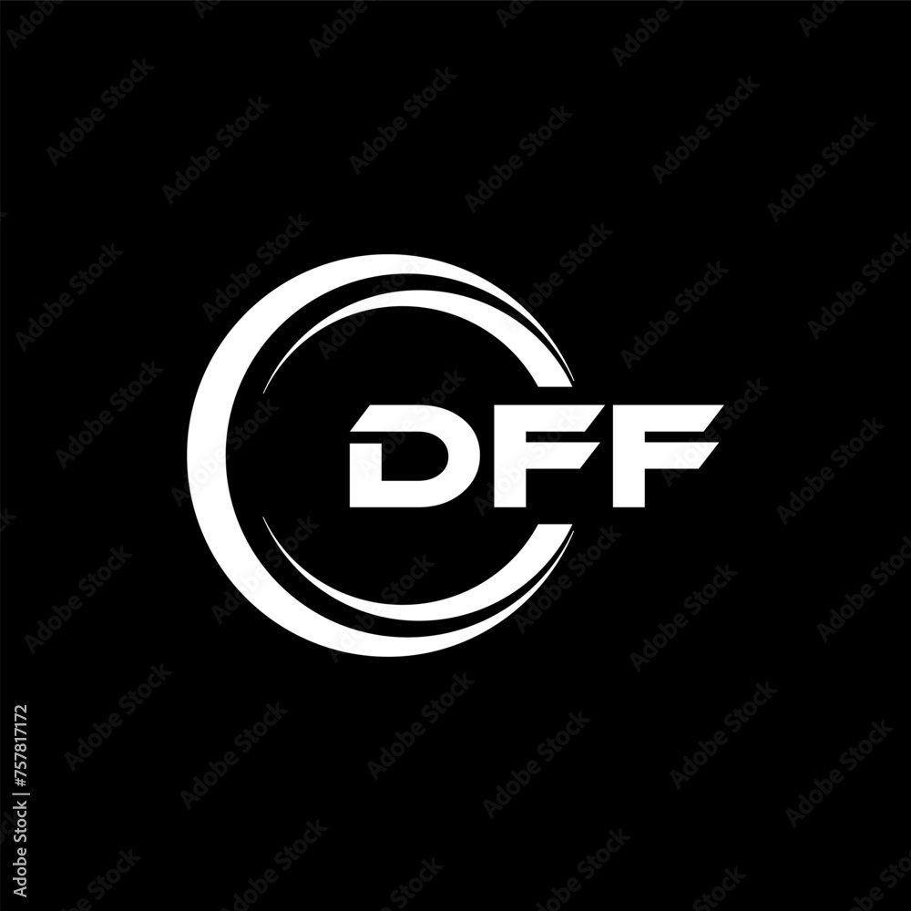 DFF letter logo design in illustration. Vector logo, calligraphy ...
