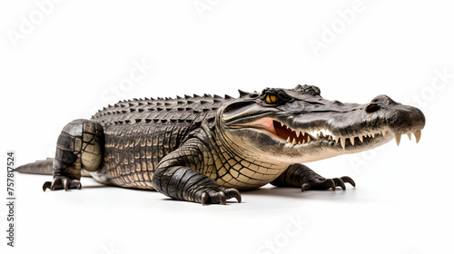 Crocodile stuffed isolated on the white background