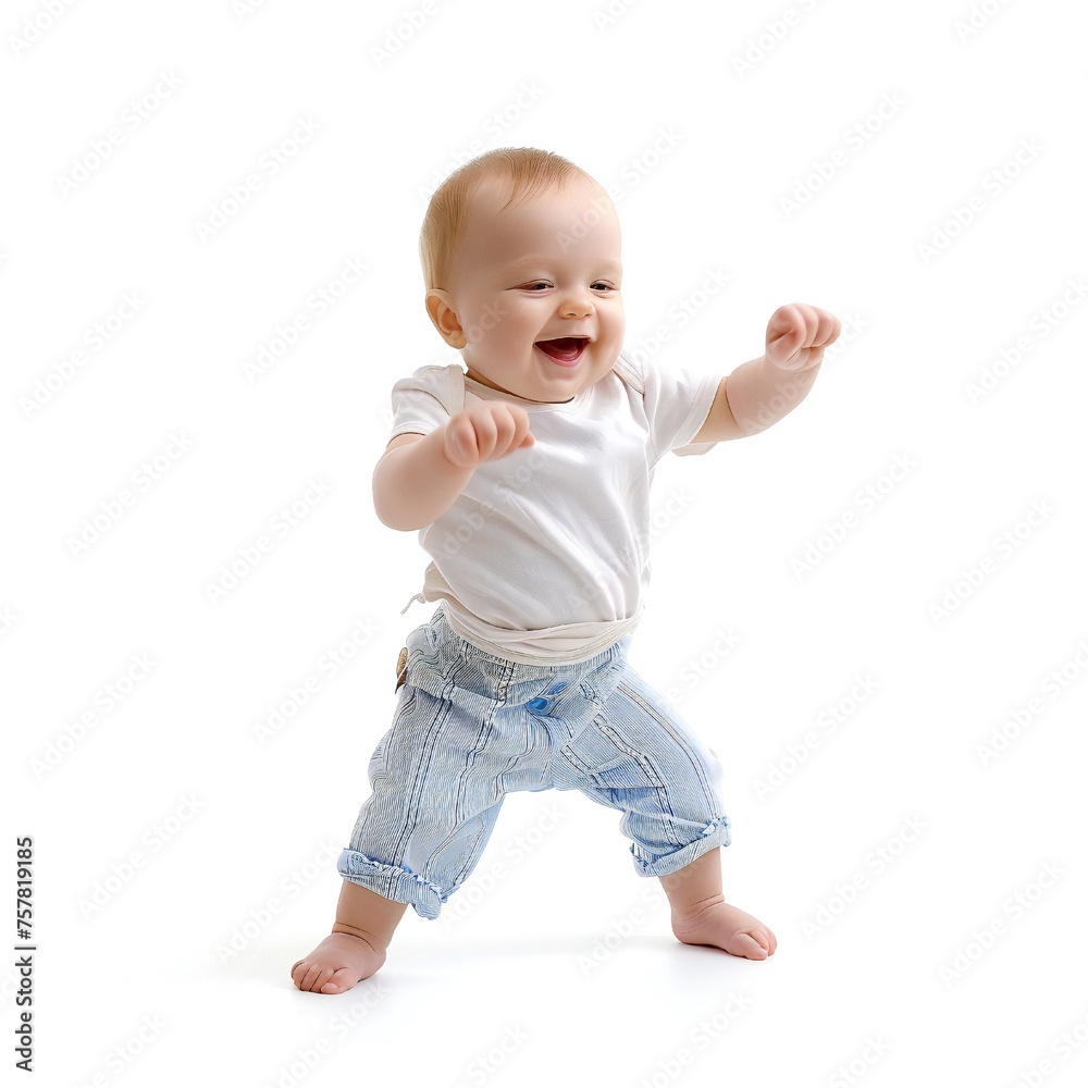 Dancing baby isolated on white background Generative Ai Dancing baby isolated on white background Generative Ai
