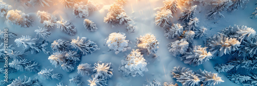 Frozen snowy forest after a winter blizzard, Forest in winter covered in snow wallpaper 