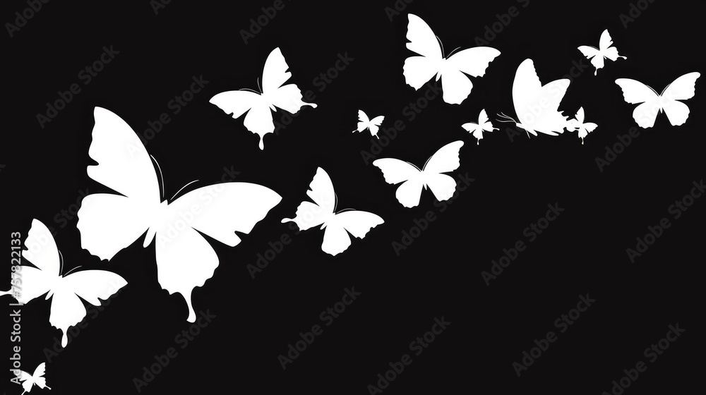 Butterfly on a black background. Flying butterfly
Butterfly on a black background. Flying butterfly