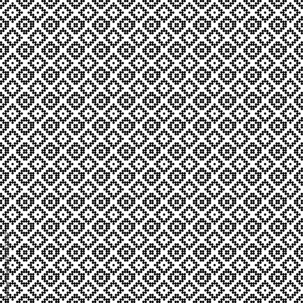 Seamless geometric pattern. Black and white texture. Vector art.