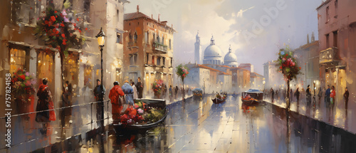 Streets of Venice. Oil painting picture © levit
