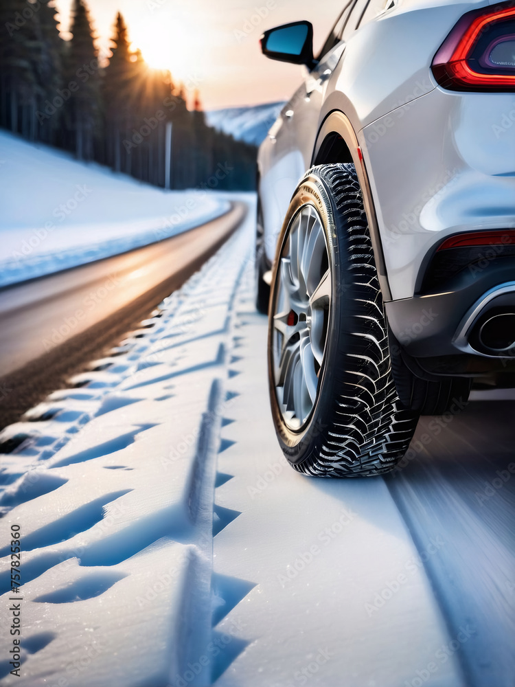 Enhance your winter driving with specialized tires tailored for snowy conditions on icy roads.