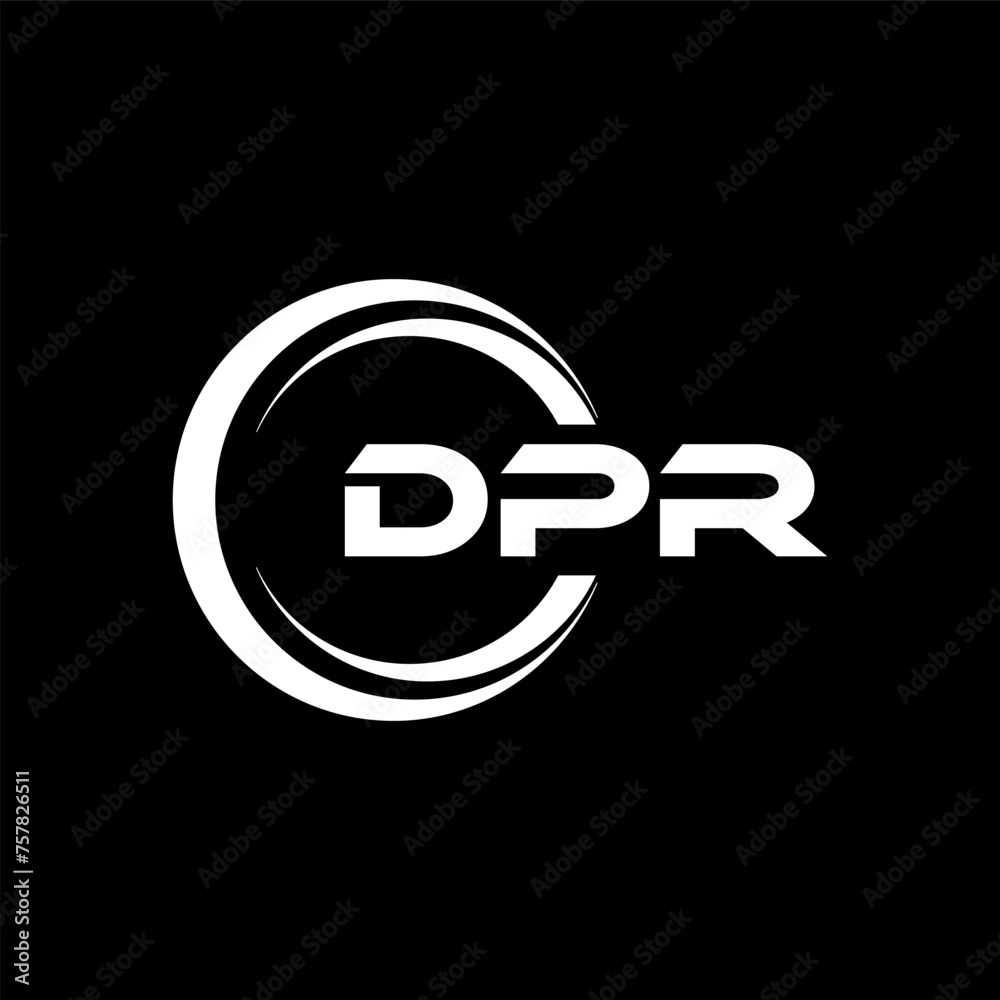 Dpr Design DPR letter logo design in illustration. Vector logo, calligraphy ...