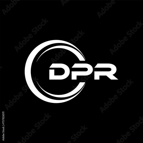 DPR letter logo design in illustration. Vector logo, calligraphy designs for logo, Poster, Invitation, etc. photo