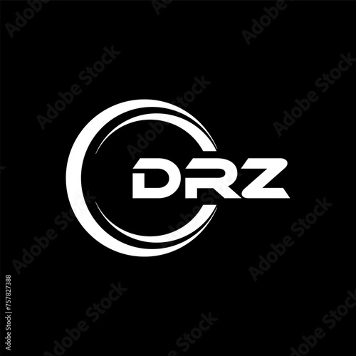 DRZ letter logo design in illustration. Vector logo, calligraphy designs for logo, Poster, Invitation, etc. photo