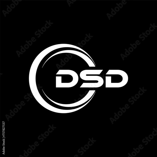 DSD letter logo design in illustration. Vector logo  calligraphy designs for logo  Poster  Invitation  etc.